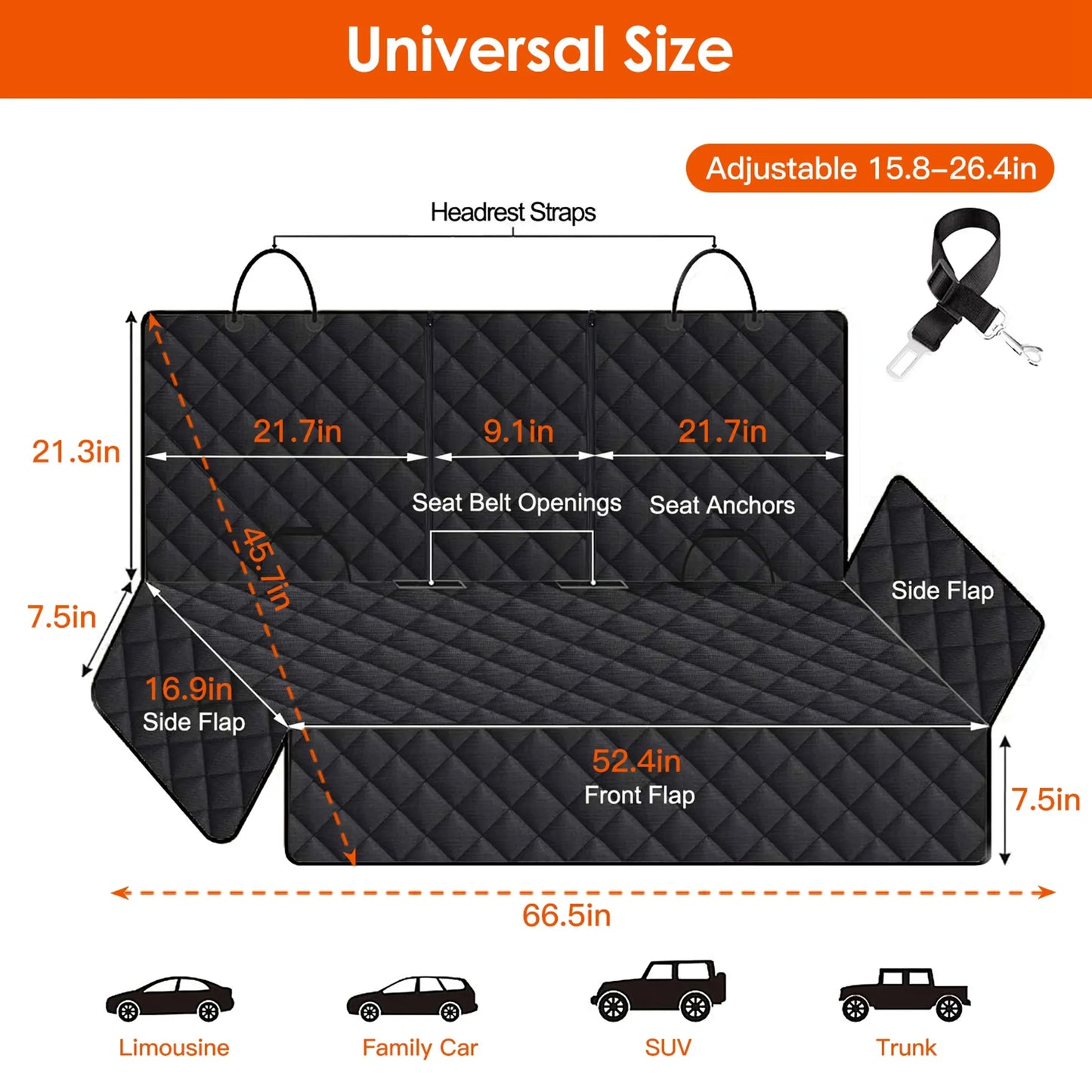 Dog Car Seat Cover Waterproof Scratchproof